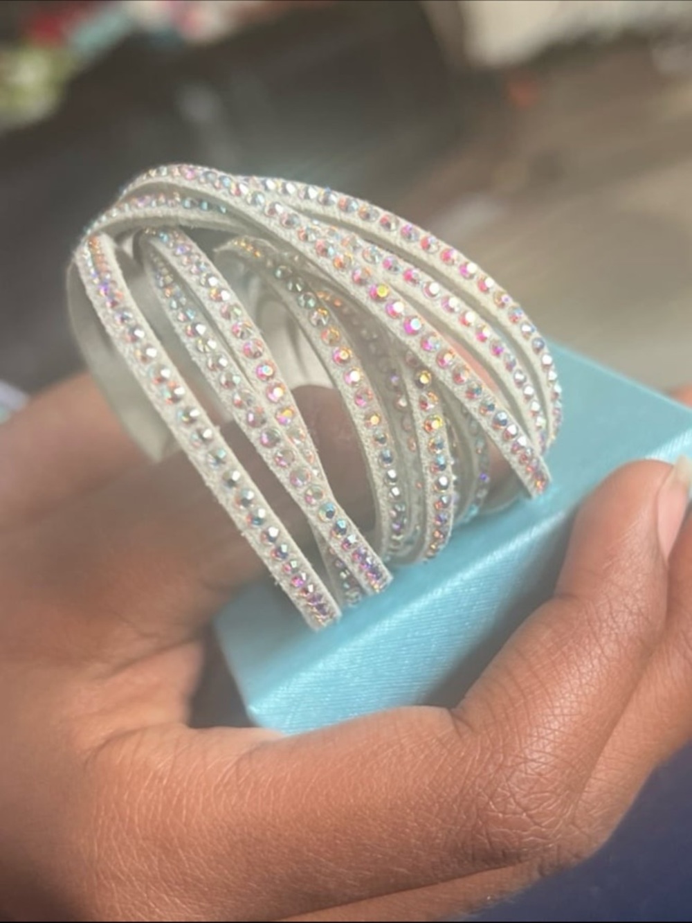 Wrap-Star Bracelet, Crystal Aurore Boreale like new #no box - Picture 13 of 13